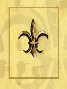 Fleur-de-lis note cards